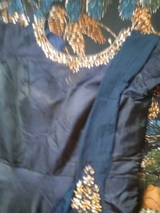 Elegant Embellished Navy Blue Dress