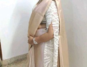 designer long sleeves blouse saree....