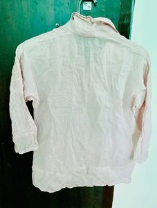 Light Pink Embroidered Shirt Top