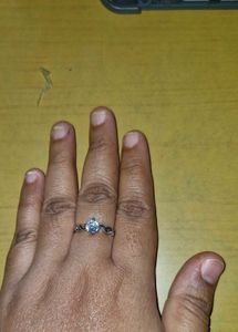 Adjustable Zircon Solitaire Ring