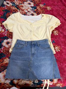 Chic Yellow Puff Sleeve Top