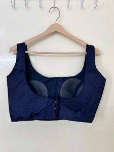 Sleeveless Women Navy Blue Blouse
