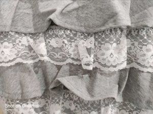 🐺Grey Tiered Lace Trim Cami Top🪄