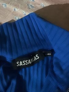 Sassafras Ribbed Knit Midi Dress with Zipper