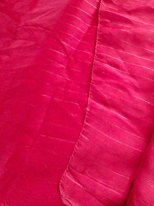 Maroon Saree with Silver Stripes