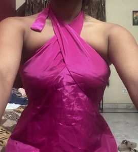 Magenta Halter Top