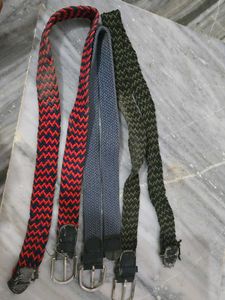 Braided Elastic Belts pack of 4