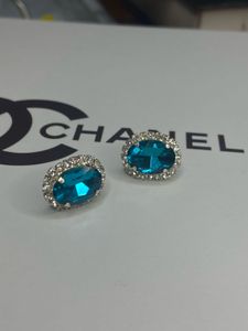 Teal Gemstone Earrings