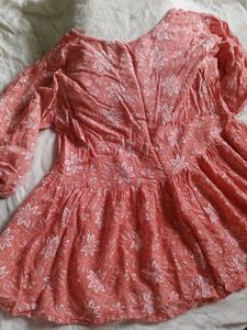 peach short kurti