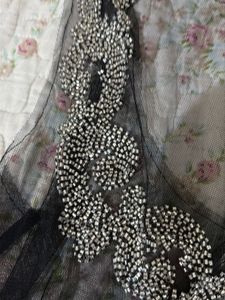 Sheer Embellished Black Tunic Top