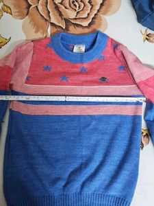 Cute Blue &amp; Pink Star Sweater