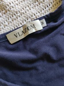 Comfortable Navy Nightdress with Lace Trim