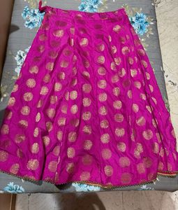 Vibrant Magenta Ethnic Skirt/ Lehenga/ Chania