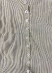 Cute Green Button-Down Tank Top
