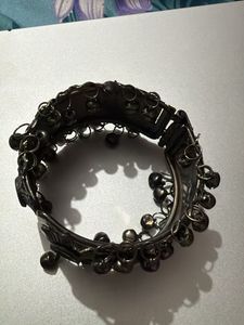 Intricate Silver-Tone Bracelet with Bells