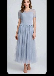 Elegant Blue Midi Dress