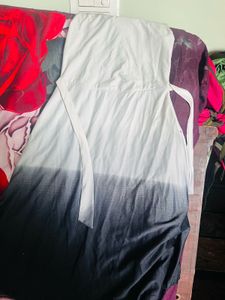 Stylish Black &amp; White Ombre Dress s