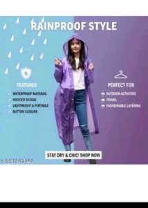 stylish Purple Raincoat