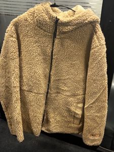 Cozy Brown Fleece Hoodie Jacket