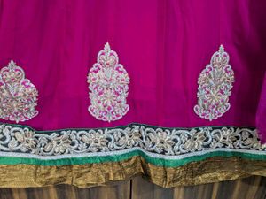 Pink Embellished Kameez and Dupatta