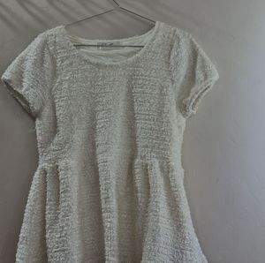 Elegant Textured Peplum Top