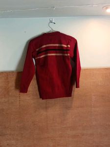 Burgundy Striped Sweater