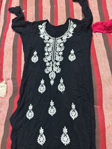 Chikan Kari Black Kurta