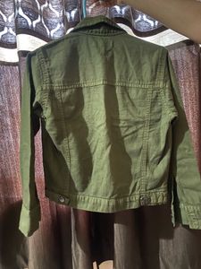Olive Green Denim Jacket