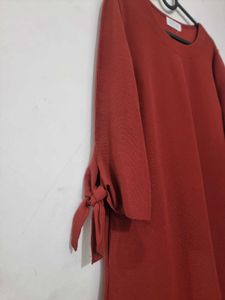 Midi Dress with Bow Sleeves ( Imported)