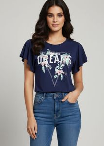 Blue Floral Dreams Tee