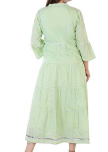 Mint Green Kurta Set with Jacket