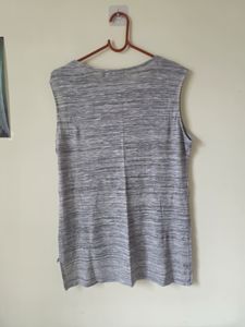 Gray Marled Sleeveless Top