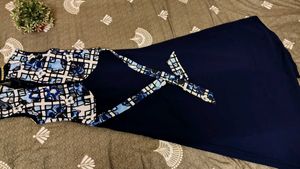 Elegant Navy Blue Ethnic Gown