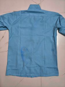 Men's Blue Cotton Blend Casual Shirt