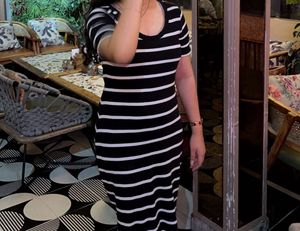 Chic Striped Bodycon Dress