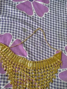 Gold-Plated Necklace and Earrings Set