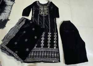 Elegant Black Velvet Salwar Suit