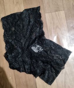 transparent Elegant Black Lace Briefs