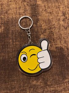 Winking Thumbs Up Emoji Keychain