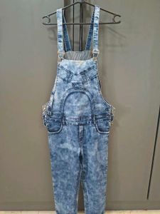 Women's Acid Wash Denim Overalls