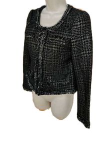 Zara Basic Chic Tweed up  Cropped Jacket