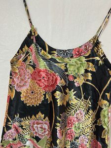 satin Floral Print Cami Slip Dress