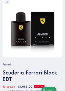 Ferrari Scuderia Black EDT empty bottle