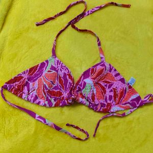 Colorful Floral Bikini Top