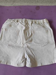AND White Denim Shorts
