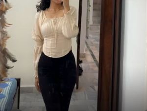 BAESIC corset top with rushed back