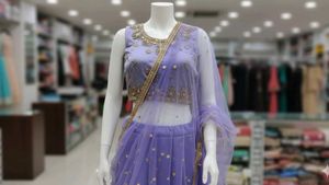 Elegant Lavender Lehenga Choli Set
