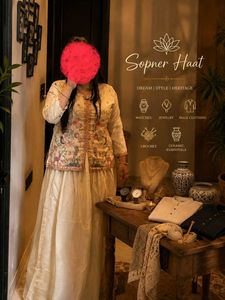 Elegant Cream Lehenga Choli with Floral Embroidery