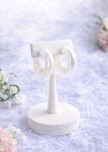 Chic Iridescent Hoop Earrings