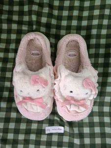 sanrio hello kitty fleece indoor room slippers